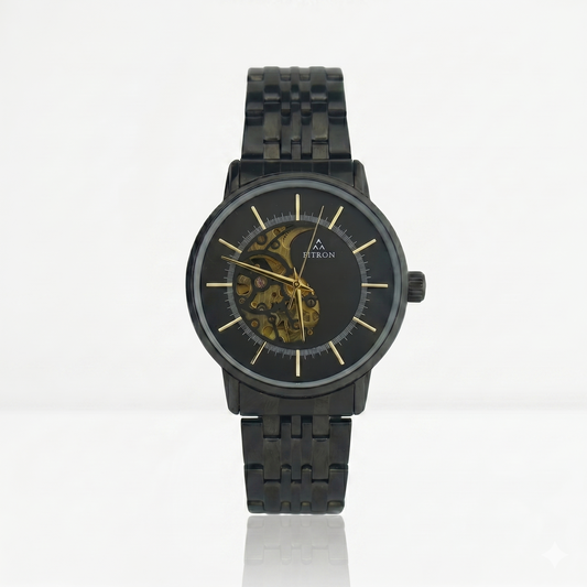 FITRON TEAR DROP 117238M BLACK DIAL - MEN'S AUTOMATIC