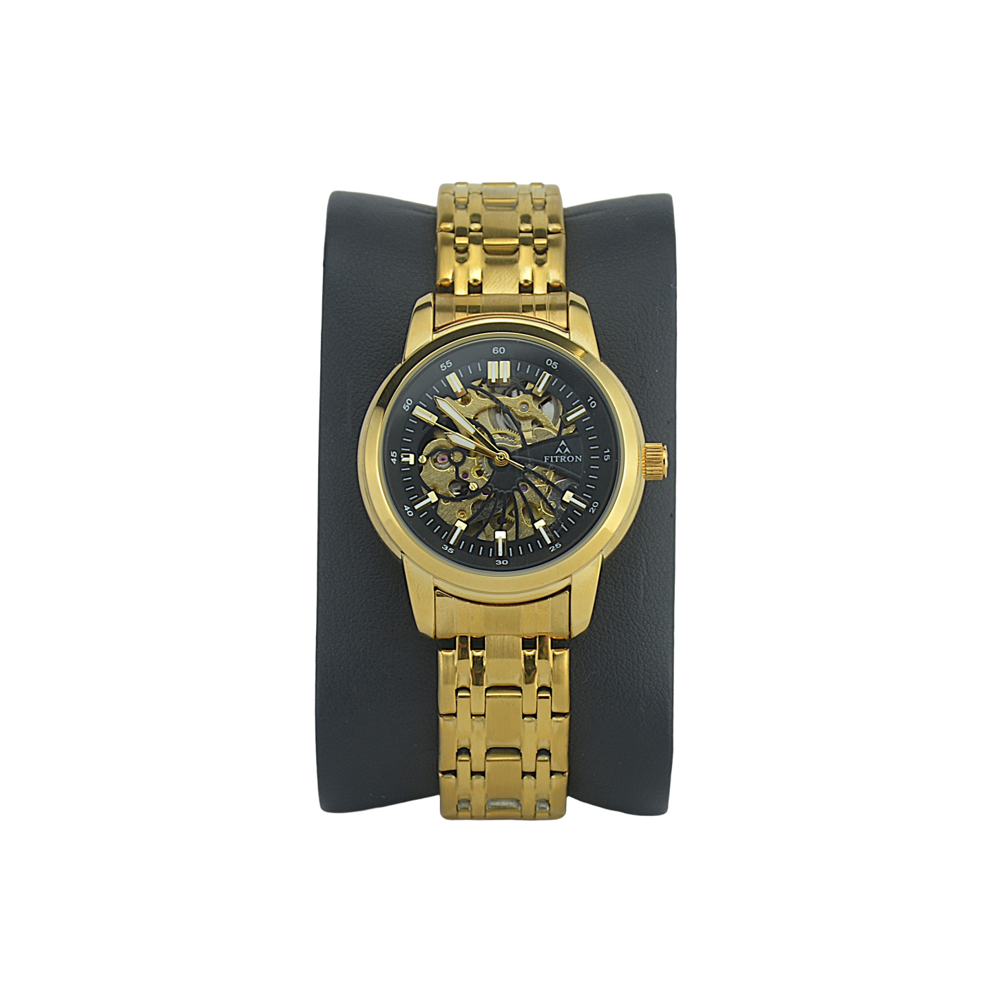 FITRON DOMED SKELETON 117178L BLACK DIAL - WOMEN'S AUTOMATIC
