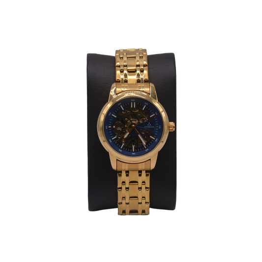 FITRON DOMED SKELETON 117178L BLUE DIAL - WOMEN'S AUTOMATIC