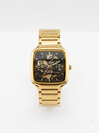 FITRON SQUARE SKEL V2 117236M BLACK DIAL - MEN'S AUTOMATIC