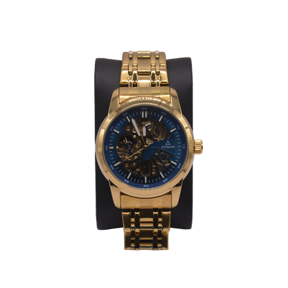 FITRON DOMED SKELETON 117178M BLUE DIAL - MEN'S AUTOMATIC