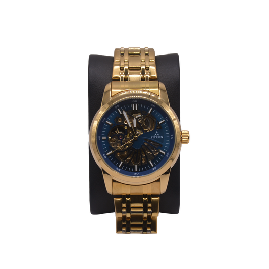 FITRON DOMED SKELETON 117178M BLUE DIAL - MEN'S AUTOMATIC