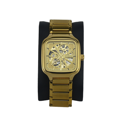 FITRON SQUARE SKELETON 117242M GOLD DIAL - MEN'S AUTOMATIC