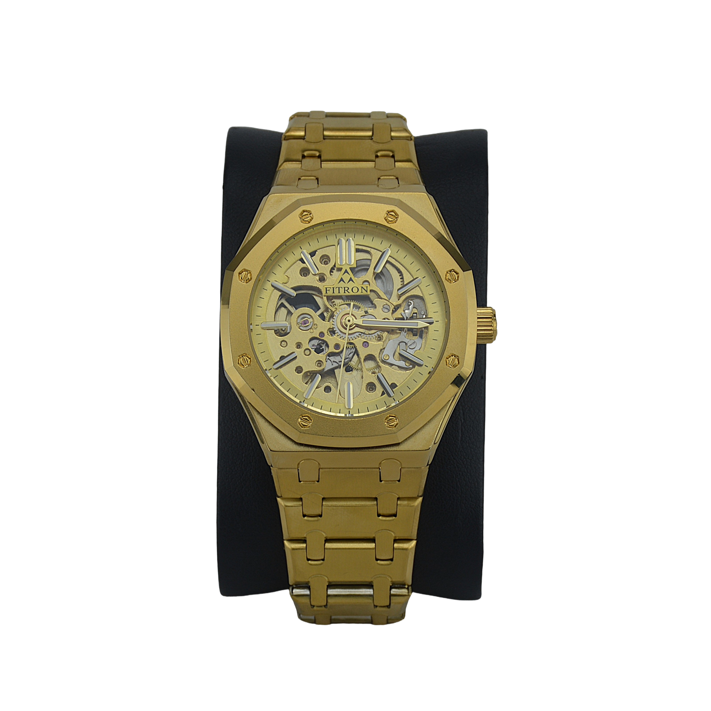 FITRON 8 SCREWS SKELETON 117193M GOLD DIAL - MEN'S AUTOMATIC