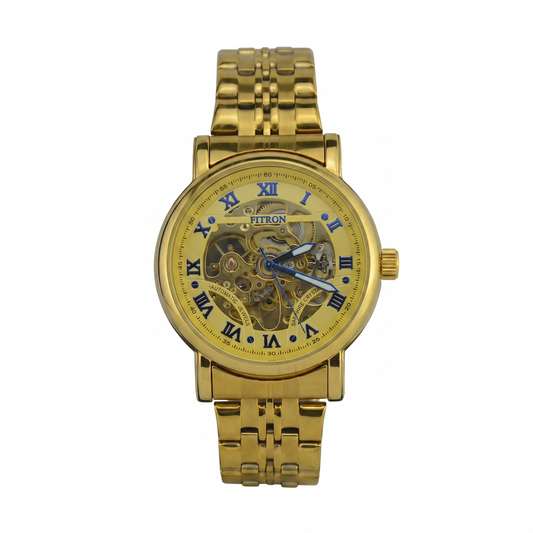 FITRON ROMAN SOFT BEZEL 117187M GOLD DIAL - MEN'S AUTOMATIC