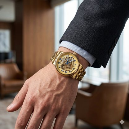 FITRON ROMAN SOFT BEZEL 117187M GOLD DIAL - MEN'S AUTOMATIC