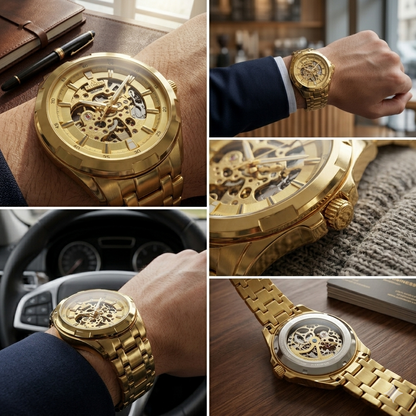 FITRON BIG FACE BULKY 117177M GOLD DIAL - MEN'S AUTOMATIC