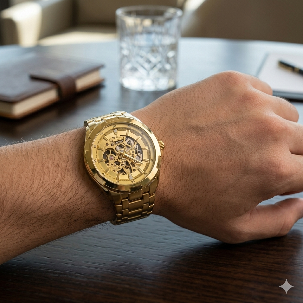 FITRON BIG FACE BULKY 117177M GOLD DIAL - MEN'S AUTOMATIC