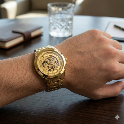 FITRON BIG FACE BULKY 117177M GOLD DIAL - MEN'S AUTOMATIC
