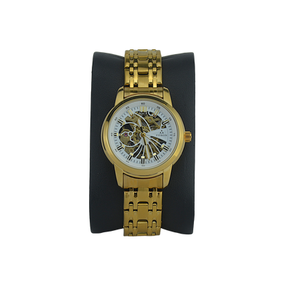 FITRON DOMED SKELETON 117178L WHITE DIAL - WOMEN'S AUTOMATIC