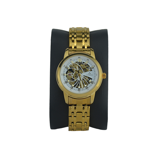 FITRON DOMED SKELETON 117178L WHITE DIAL - WOMEN'S AUTOMATIC