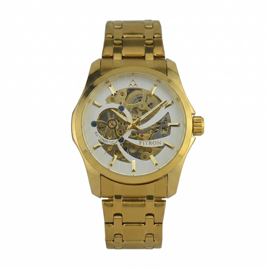 FITRON ROUND SKELETON 117215M WHITE DIAL - MEN'S AUTOMATIC
