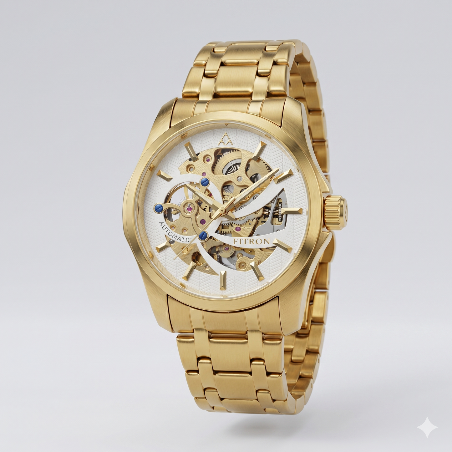FITRON ROUND SKELETON 117215M WHITE DIAL - MEN'S AUTOMATIC