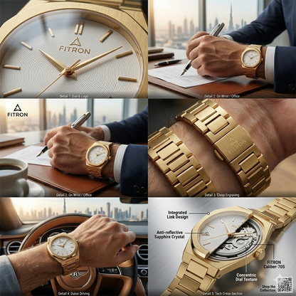 FITRON AP SHARP 117224M WHITE DIAL - MEN'S AUTOMATIC