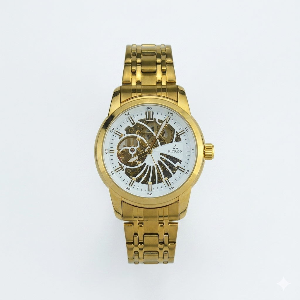 FITRON DOMED SKELETON 117178M WHITE DIAL - MEN'S AUTOMATIC