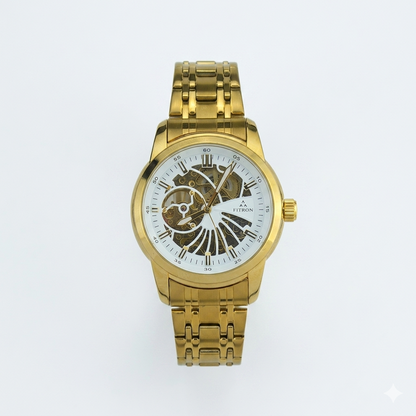 FITRON DOMED SKELETON 117178M WHITE DIAL - MEN'S AUTOMATIC