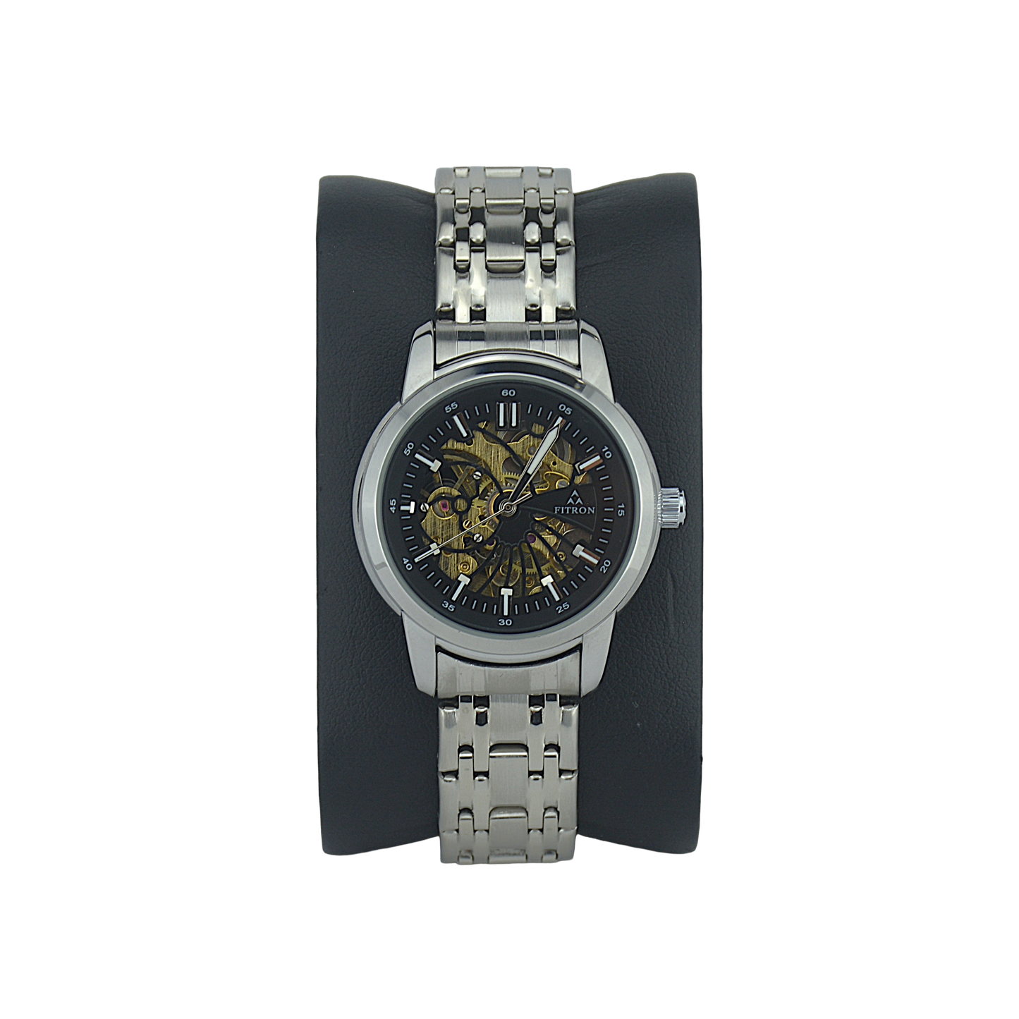 FITRON DOMED SKELETON 117178L BLACK DIAL - WOMEN'S AUTOMATIC