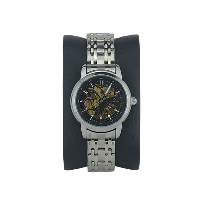 FITRON DOMED SKELETON 117178L BLACK DIAL - WOMEN'S AUTOMATIC