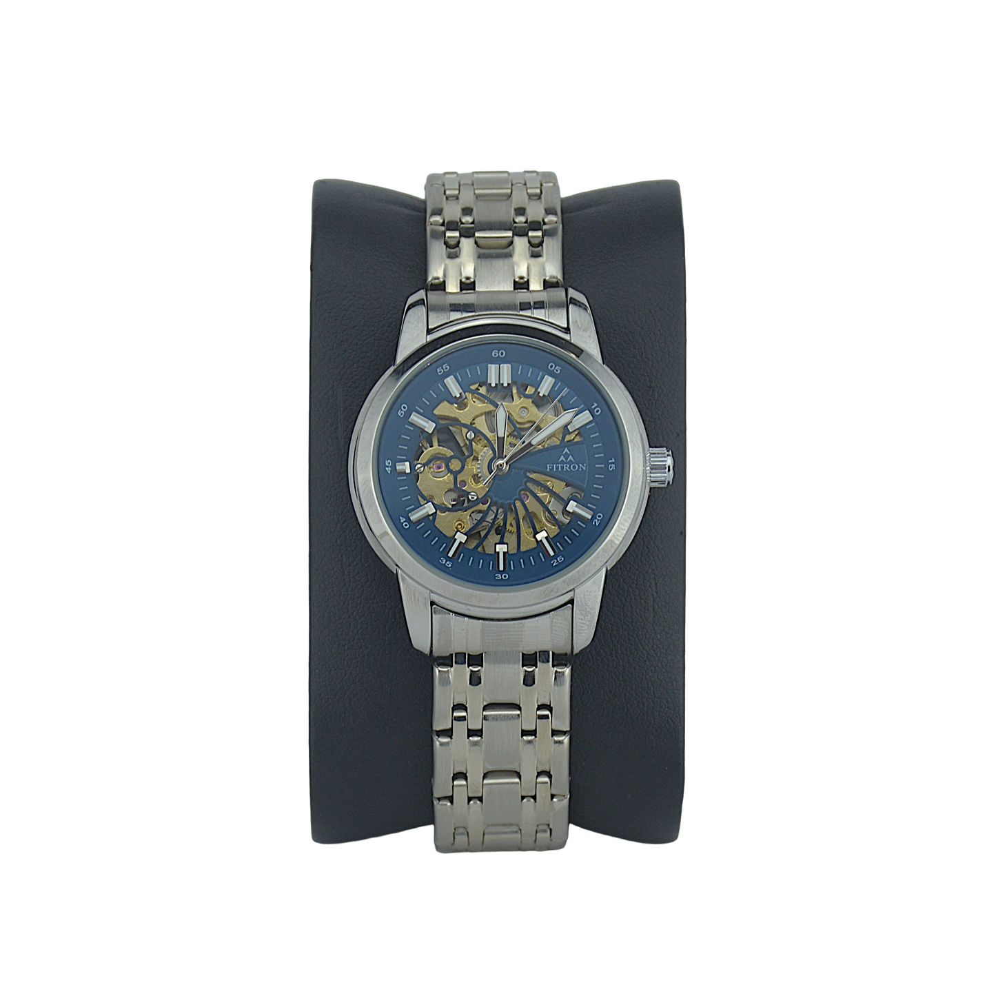 FITRON DOMED SKELETON 117178L BLUE DIAL - WOMEN'S AUTOMATIC