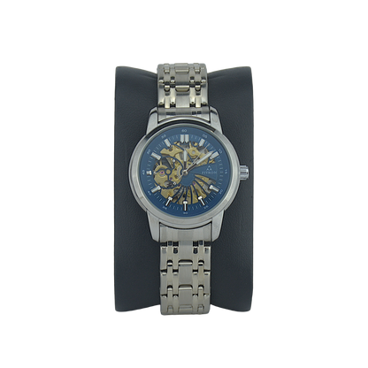FITRON DOMED SKELETON 117178L BLUE DIAL - WOMEN'S AUTOMATIC