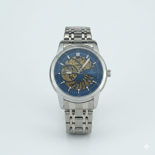 FITRON DOMED SKELETON 117178M BLUE DIAL - MEN'S AUTOMATIC
