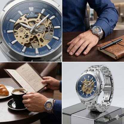 FITRON BIG FACE BULKY 117177M BLUE DIAL - MEN'S AUTOMATIC