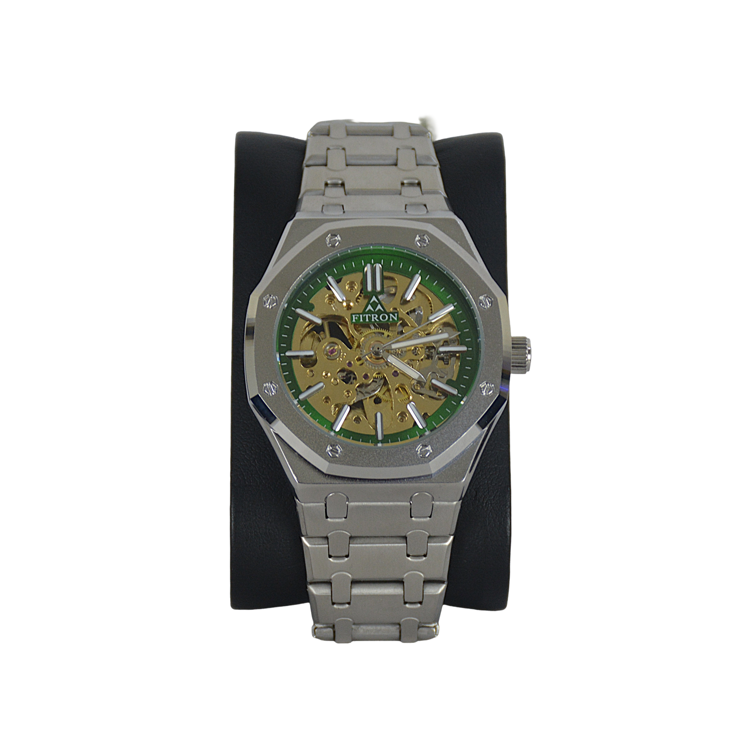 FITRON 8 SCREWS SKELETON 117193M GREEN DIAL - MEN'S AUTOMATIC
