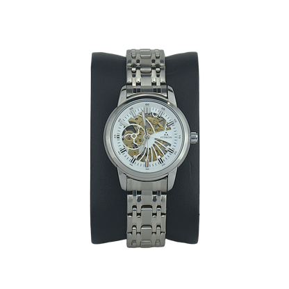 FITRON DOMED SKELETON 117178L WHITE DIAL - WOMEN'S AUTOMATIC