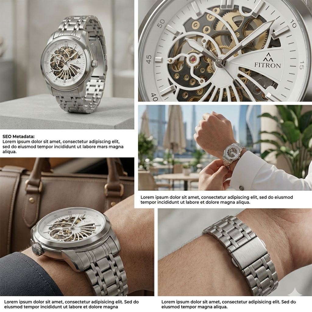FITRON DOMED SKELETON 117178M WHITE DIAL - MEN'S AUTOMATIC