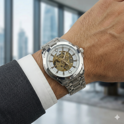 FITRON BIG FACE BULKY 117177M WHITE DIAL - MEN'S AUTOMATIC