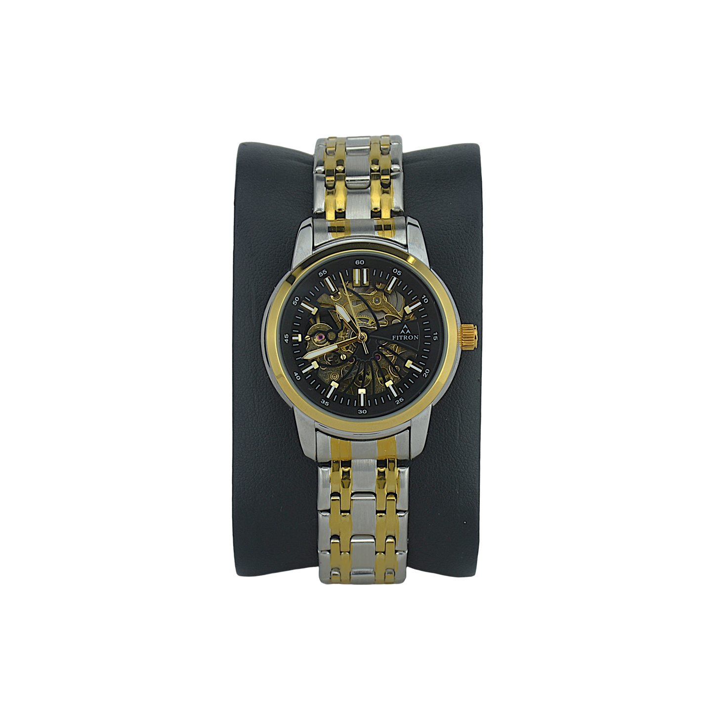 FITRON DOMED SKELETON 117178L BLACK DIAL - WOMEN'S AUTOMATIC