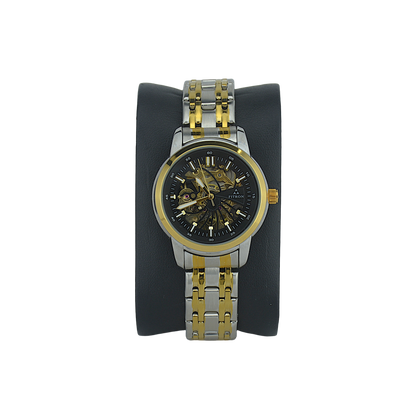 FITRON DOMED SKELETON 117178L BLACK DIAL - WOMEN'S AUTOMATIC