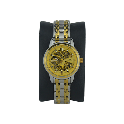 FITRON DOMED SKELETON 117178L GOLD DIAL - WOMEN'S AUTOMATIC