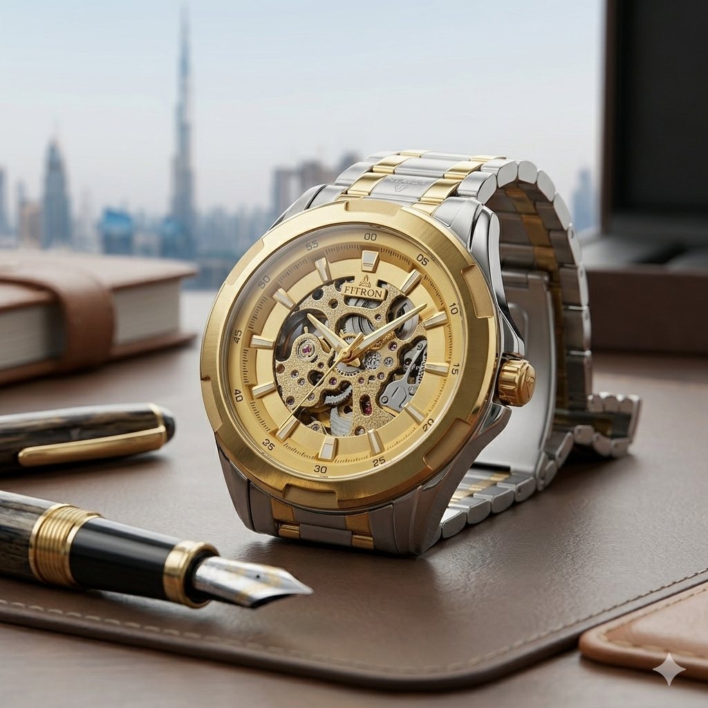 FITRON BIG FACE BULKY 117177M GOLD DIAL - MEN'S AUTOMATIC
