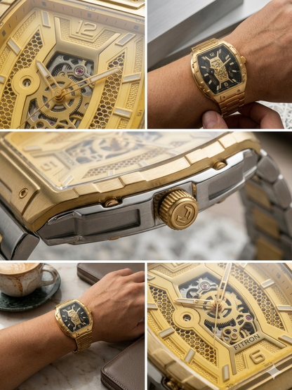 FITRON RM INSPIRED 117234M GOLD DIAL - MEN'S AUTOMATIC