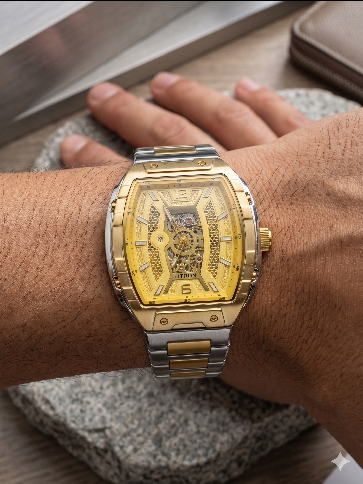 FITRON RM INSPIRED 117234M GOLD DIAL - MEN'S AUTOMATIC