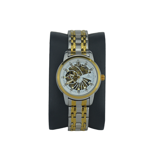 FITRON DOMED SKELETON 117178L WHITE DIAL - WOMEN'S AUTOMATIC