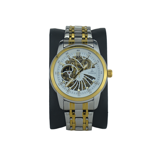 FITRON DOMED SKELETON 117178M WHITE DIAL - MEN'S AUTOMATIC