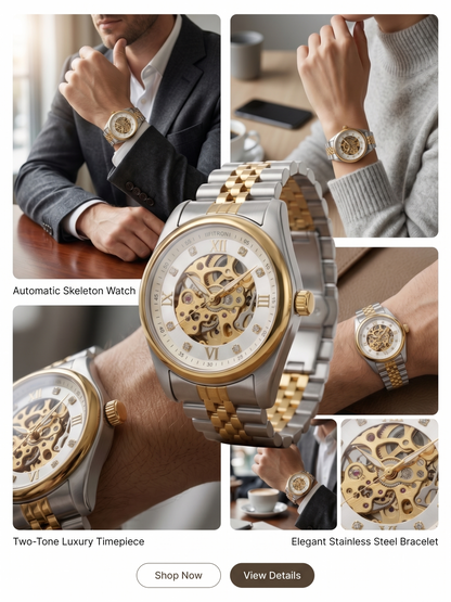 FITRON ROUND WITH DIAMONDS 117211M WHITE DIAL - MEN'S AUTOMATIC