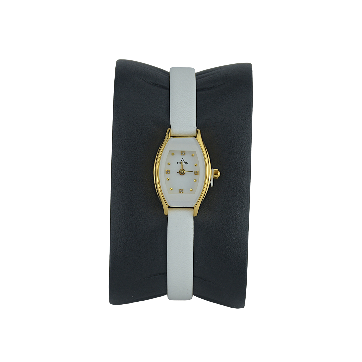 FITRON SMALL ROUNDED RECTANGLE 7872L WHITE DIAL - WOMEN'S QUARTZ