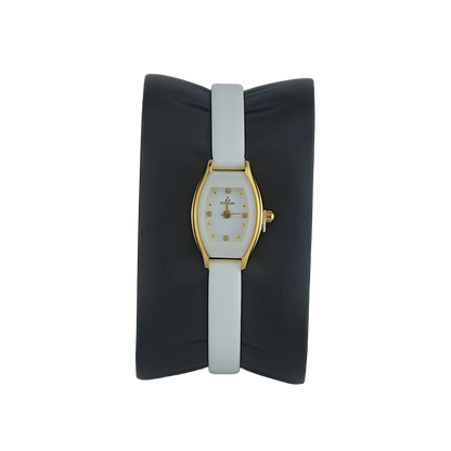 FITRON SMALL ROUNDED RECTANGLE 7872L WHITE DIAL - WOMEN'S QUARTZ