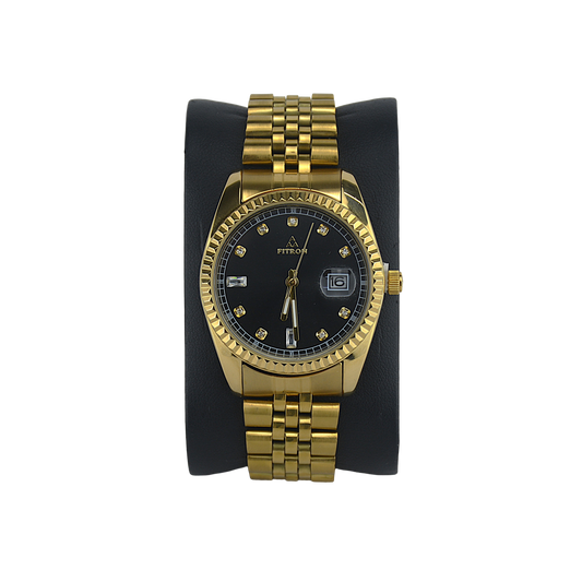 FITRON RX DIAMOND 9277M BLACK DIAL - MEN'S QUARTZ