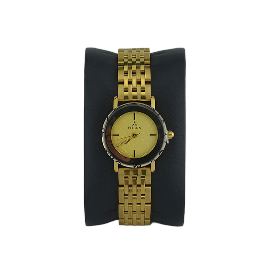 FITRON ROUND FITRON 6082L GOLD DIAL - WOMEN'S QUARTZ