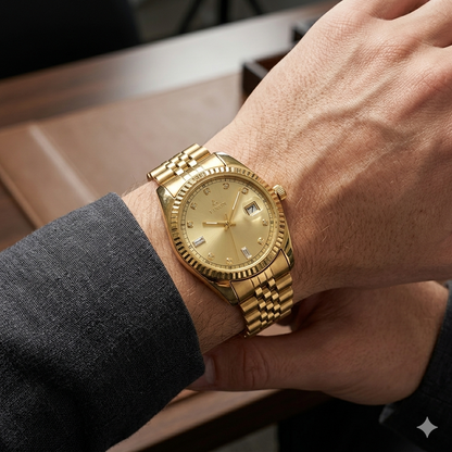 FITRON RX DIAMOND 9277M GOLD DIAL - MEN'S QUARTZ