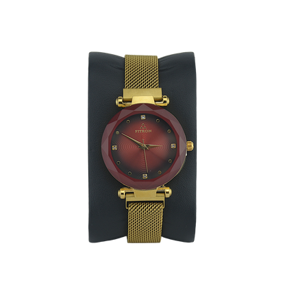FITRON BIG MAGNETIC 9141L RED DIAL - WOMEN'S QUARTZ