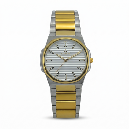 FITRON PP THIN BATTERY 6034M SILVER DIAL - MEN'S QUARTZ