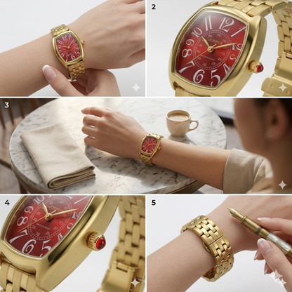 JOEFOX TONNEAU STYLE 9120 RED DIAL - WOMEN'S QUARTZ