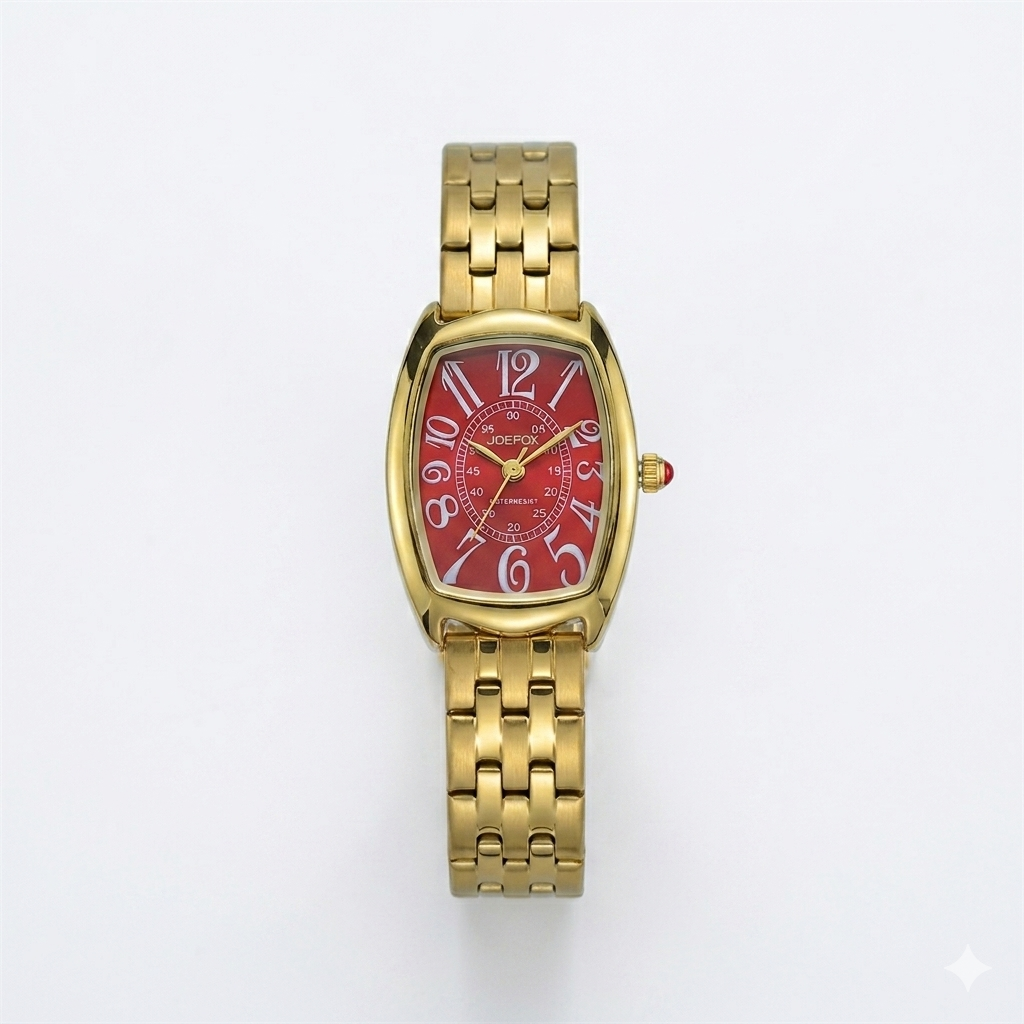 JOEFOX TONNEAU STYLE 9120 RED DIAL - WOMEN'S QUARTZ