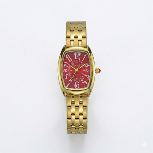 JOEFOX TONNEAU STYLE 9120 RED DIAL - WOMEN'S QUARTZ