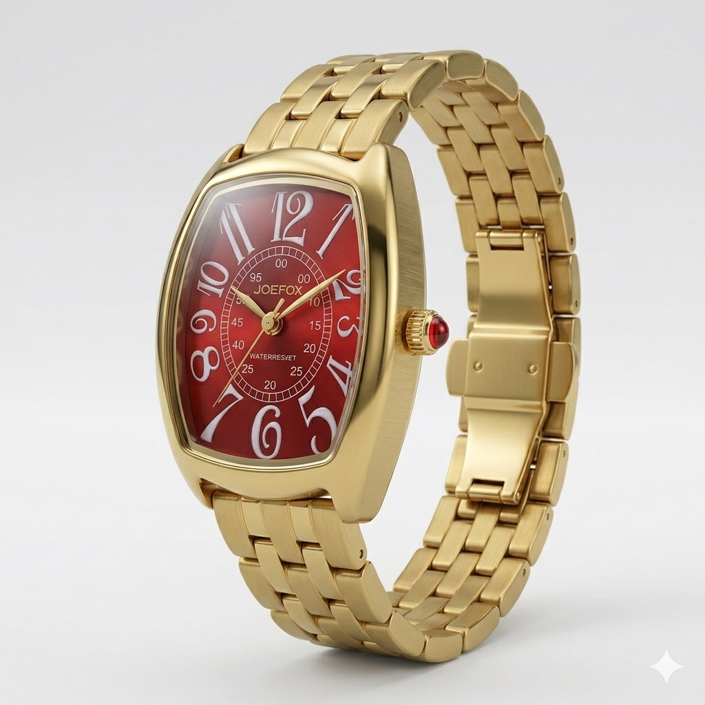 JOEFOX TONNEAU STYLE 9120 RED DIAL - WOMEN'S QUARTZ
